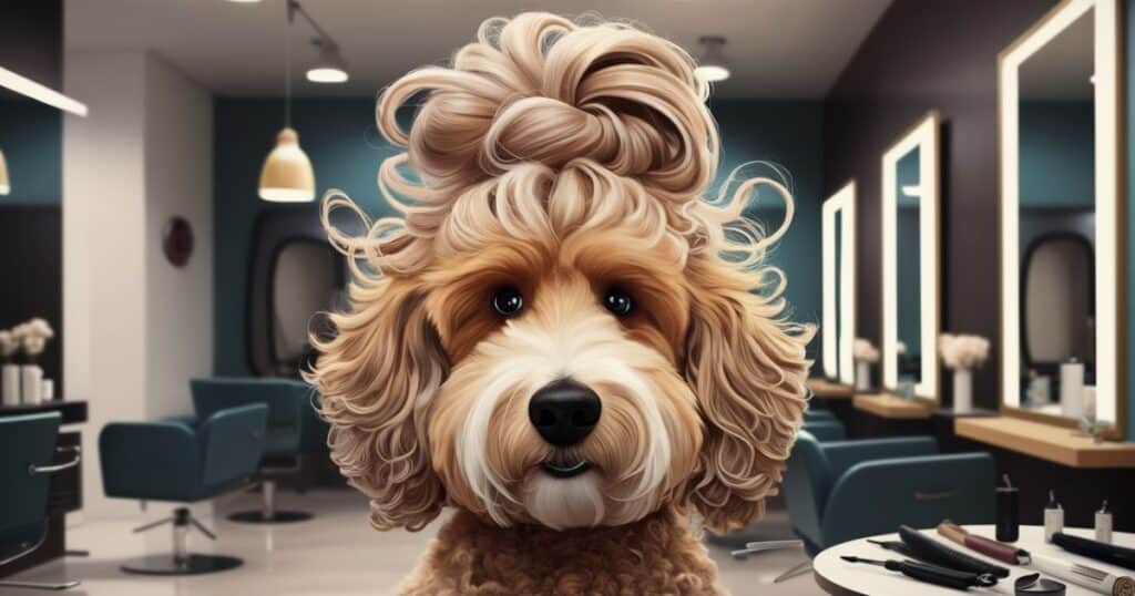 6. Goldendoodle Topknot Haircut