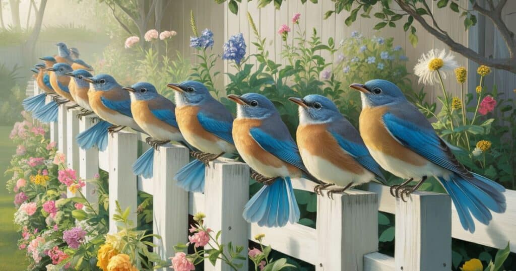 Bluebirds come to visit you